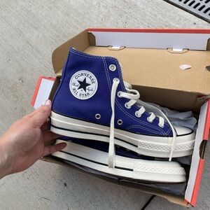 Converse Blue Hi Top Sneakers
